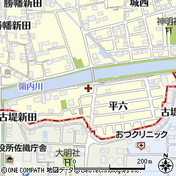 愛知県稲沢市平和町平六54周辺の地図