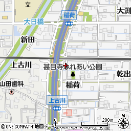 愛知県あま市甚目寺稲荷周辺の地図