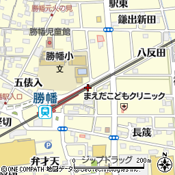 愛知県愛西市勝幡町竹丸周辺の地図