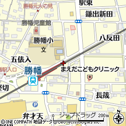 愛知県愛西市勝幡町（竹丸）周辺の地図