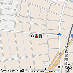 愛知県愛西市町方町八田野周辺の地図