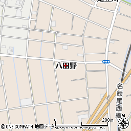 愛知県愛西市町方町八田野94周辺の地図