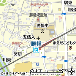 愛知県愛西市勝幡町五俵入周辺の地図
