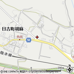 京都府南丹市日吉町胡麻上戸松周辺の地図