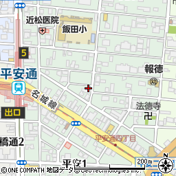 愛知県名古屋市北区平安周辺の地図