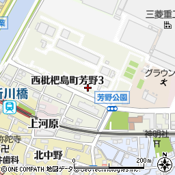 愛知県清須市西枇杷島町芳野周辺の地図