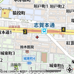 愛知県名古屋市北区志賀本通2丁目12周辺の地図