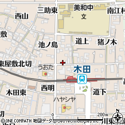 名鉄協商木田駅前第２駐車場周辺の地図