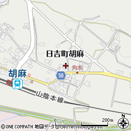 京都府南丹市日吉町胡麻障子畑周辺の地図