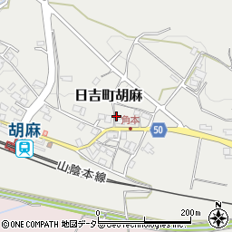 京都府南丹市日吉町胡麻障子畑2周辺の地図