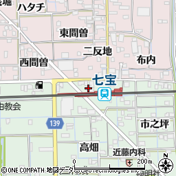 愛知県あま市七宝町沖之島北島周辺の地図