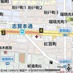 ファミリーマート志賀本通駅前店周辺の地図
