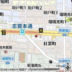 ファミリーマート志賀本通駅前店周辺の地図