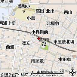 愛知県あま市木田（小兵衛前）周辺の地図