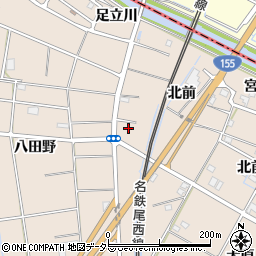 愛知県愛西市町方町（古江）周辺の地図