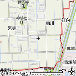 愛知県愛西市佐折町東川134-2周辺の地図