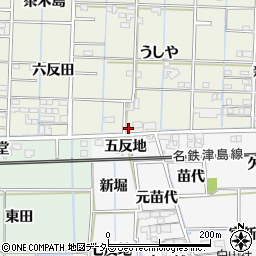 愛知県あま市花長うしや17周辺の地図