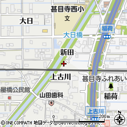 愛知県あま市新居屋新田周辺の地図