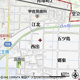 愛知県津島市牧野町周辺の地図