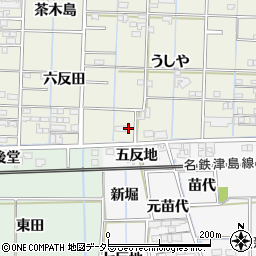 愛知県あま市花長うしや16周辺の地図