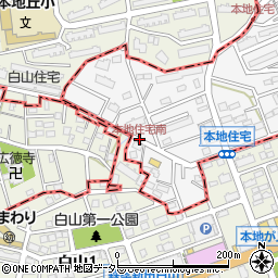 本地住宅南周辺の地図