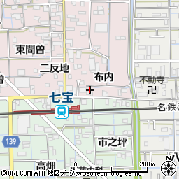 愛知県あま市富塚布内周辺の地図