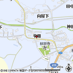 愛知県豊田市藤岡飯野町（平畑）周辺の地図