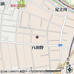 愛知県愛西市町方町八田野69周辺の地図