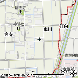 愛知県愛西市佐折町東川112周辺の地図