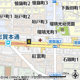 リパーク志賀本通駅前駐車場周辺の地図