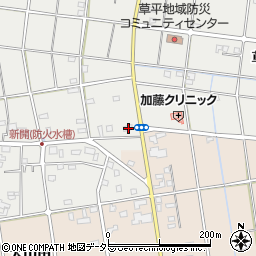 愛知県愛西市草平町新開40周辺の地図