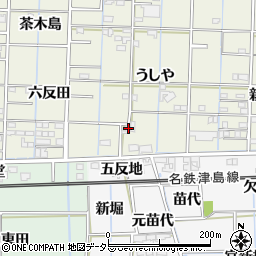 愛知県あま市花長うしや22周辺の地図