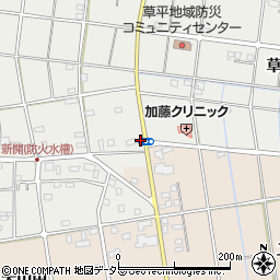 愛知県愛西市草平町新開41周辺の地図
