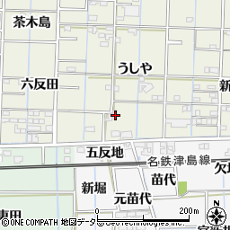 愛知県あま市花長うしや23周辺の地図