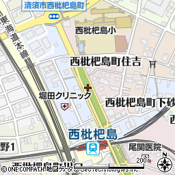 愛知県清須市西枇杷島町下小田井千田の木周辺の地図