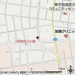 愛知県愛西市草平町新開69周辺の地図