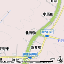 愛知県豊田市御作町北野前周辺の地図