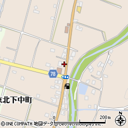 京都府京都市右京区京北下中町東石原周辺の地図