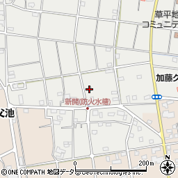 愛知県愛西市草平町新開74周辺の地図