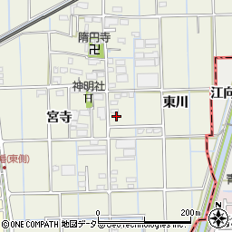 愛知県愛西市佐折町東川107周辺の地図