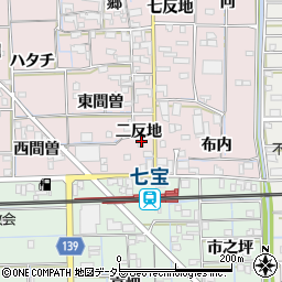 愛知県あま市富塚二反地周辺の地図