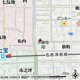 愛知県あま市新居屋鶴田153周辺の地図