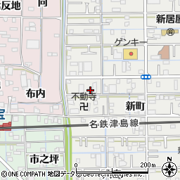 愛知県あま市新居屋鶴田156周辺の地図