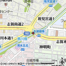 愛知県名古屋市北区志賀町蒲生原周辺の地図