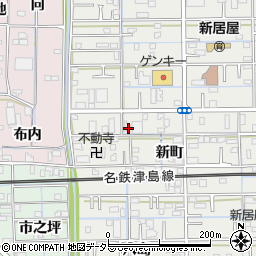 愛知県あま市新居屋鶴田160周辺の地図