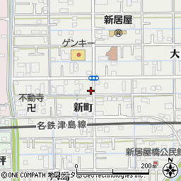 愛知県あま市新居屋鶴田170周辺の地図