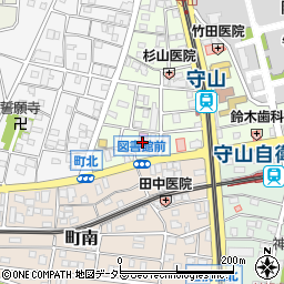名古屋市守山図書館周辺の地図