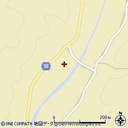 岡山県真庭郡新庄村中谷周辺の地図