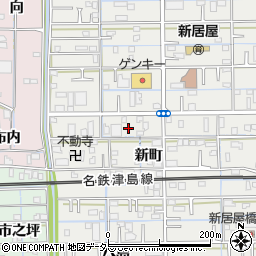 愛知県あま市新居屋鶴田164周辺の地図