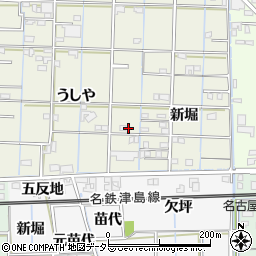 愛知県あま市花長うしや63周辺の地図